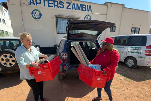 AGS Zambia Partners with APTERS to Create Mobility Aids from Recycled Moving Boxes for Disabled Children