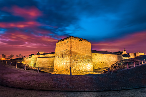 Visit attractions like the Bahrain Fort listed as a world heritage site by UNESCO